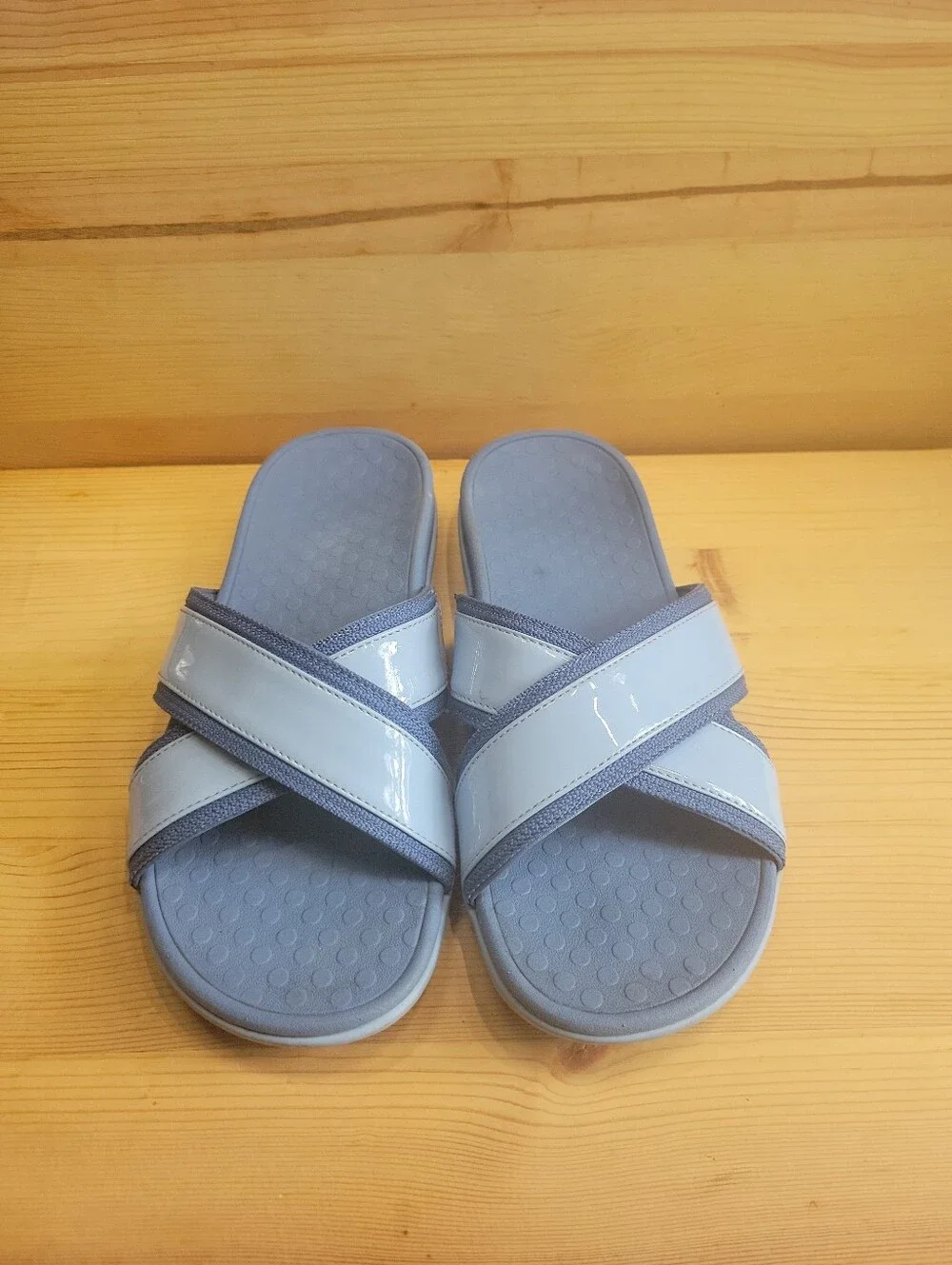 Vionic Women's Merced Cross Strap Sandals Orthopedic Blue